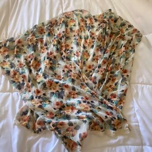 Sheer floral coverup